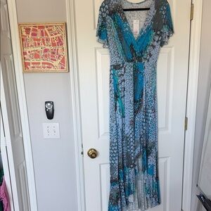 NWT Lascana Printed Side Slit Maxi Dress